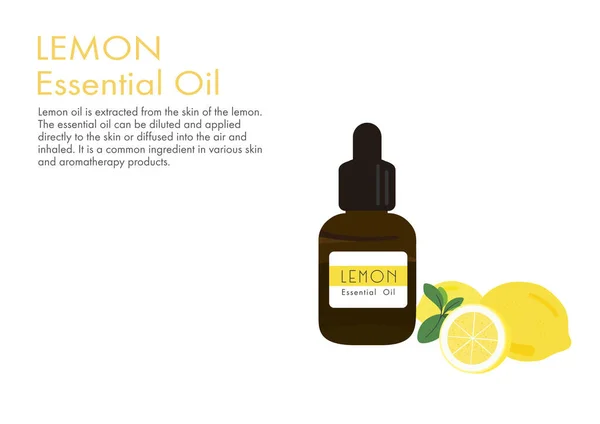 医療に不可欠な油抽出のためのレモンハーブベクトルEp01 — ストックベクタ