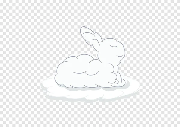 Vector Nube Conejo Aislado Fondo Transparencia Ep160 — Vector de stock