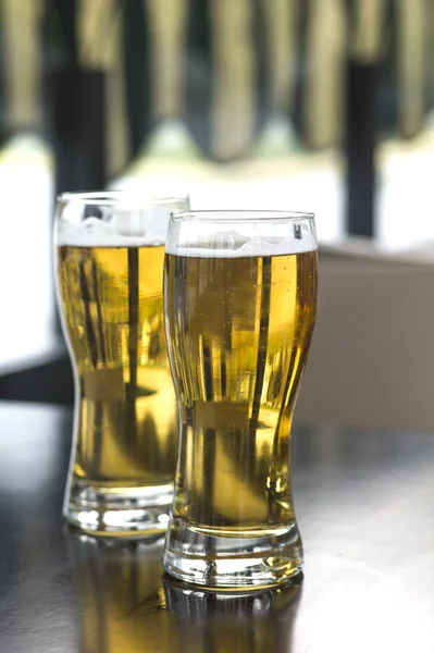 Beer on table — Stock Photo, Image