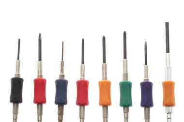 beyaz izole hassas Tornavidalar