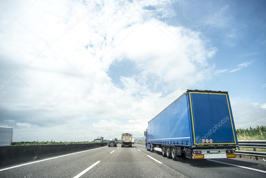 Truck on highway