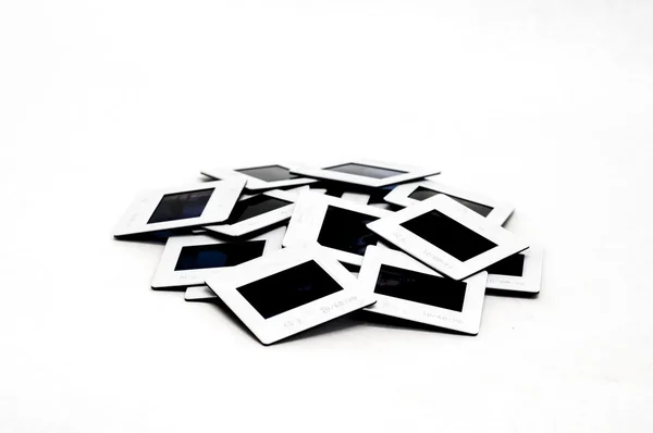 Group of photo slides isolated on white — Stock Photo, Image