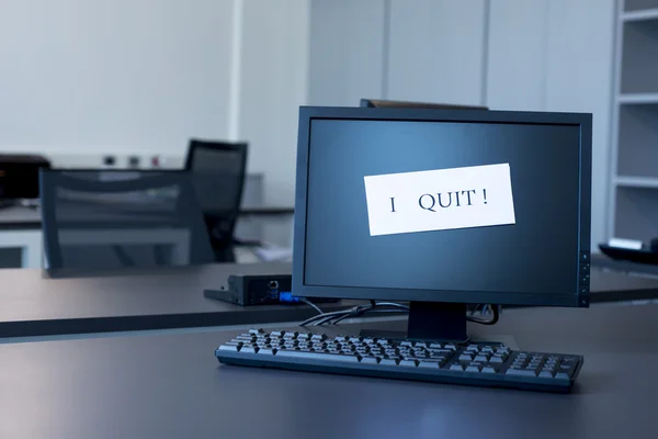 I quit — Stockfoto