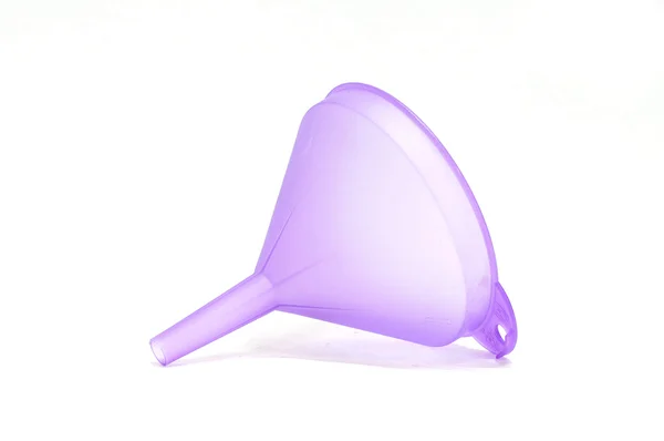 Purple funnel isolated on white — Stock Photo, Image