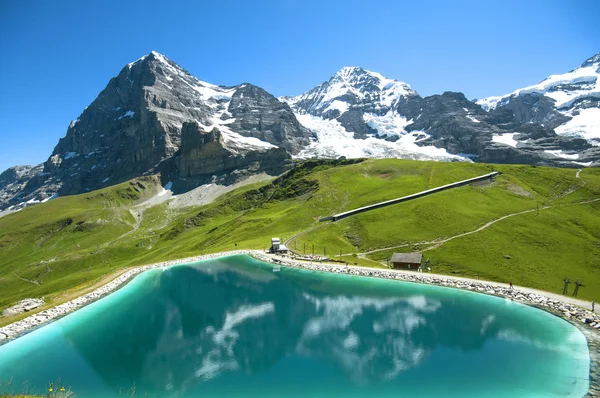 Θέα στα βουνά Eiger από Grindenwald — Φωτογραφία Αρχείου