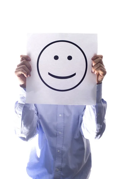 Keep Smiling werknemer glimlachen — Stockfoto