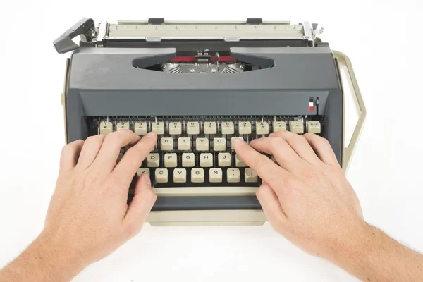 Writing with typewriter Stock Image