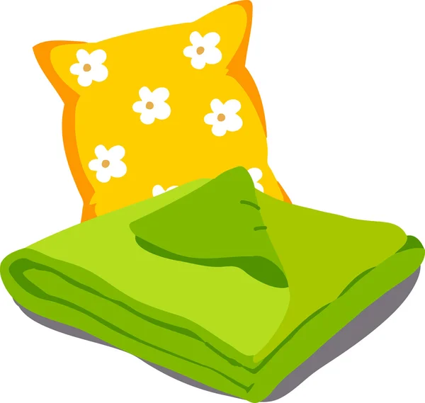 Ropa de cama de color — Vector de stock