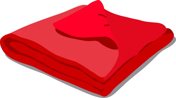Asciugamano rosso isolato su bianco — Vettoriale Stock