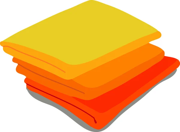 Иконка оранжевые полотенца — стоковый вектор
