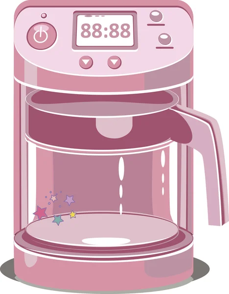 Ilustração de uma máquina de café rosa —  Vetores de Stock