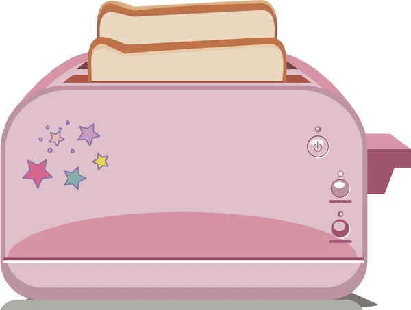Pink toaster isolated on white background — Free Stock Photo