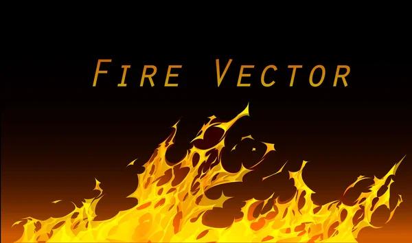 Œuvre d'art réaliste vecteur de feu — Image vectorielle