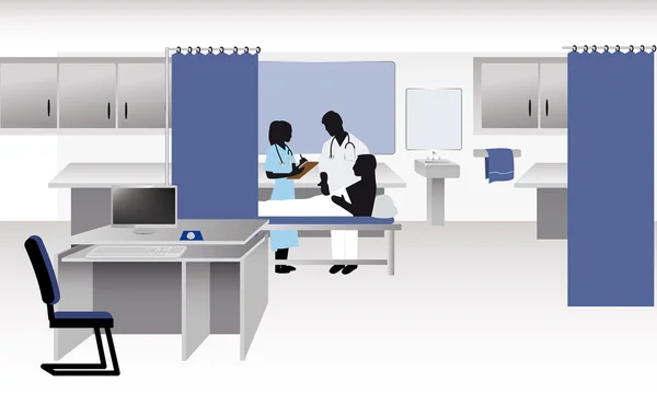 Clínica médica arte trabalho —  Vetores de Stock