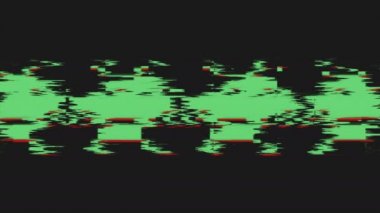 Arıza Efektli Retro Space Invader Simgesi. 4K video.