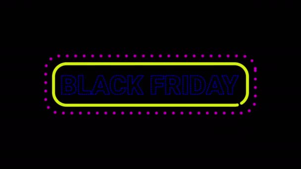 Black Friday Sign Dengan Animasi Dots Video Motion — Stok Video