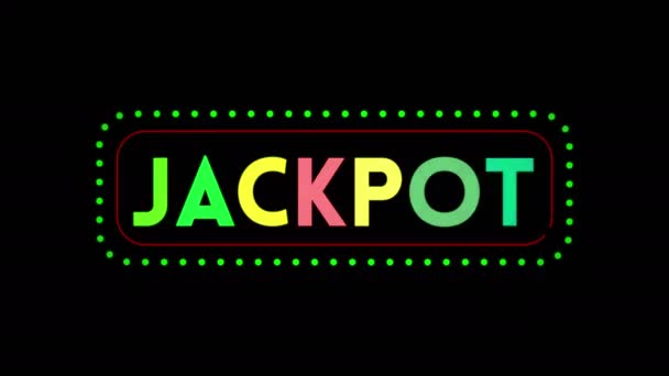 Znak Jackpot Kropki Video Motion Animacji — Wideo stockowe