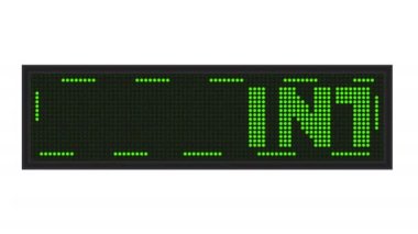 internet text on light board.4K video.Looping footage