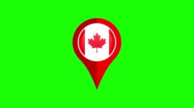 Canada Place Holder animasyon 4K video. Basit hareket animasyonu. Daha Açıklayıcı Video için kullanılabilir. Yeşil arkaplan