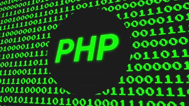 Icône Php Sur Code Binaire Video Can Être Utilisé Pour — Video