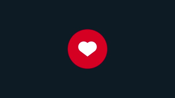 Social Media Heart Counter Video Simple Motion Animation Can Used — Stock Video