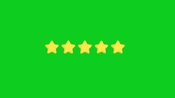 Rating Stars Icon Animation Arte Vettoriale Video Simple Motion Animation — Video Stock