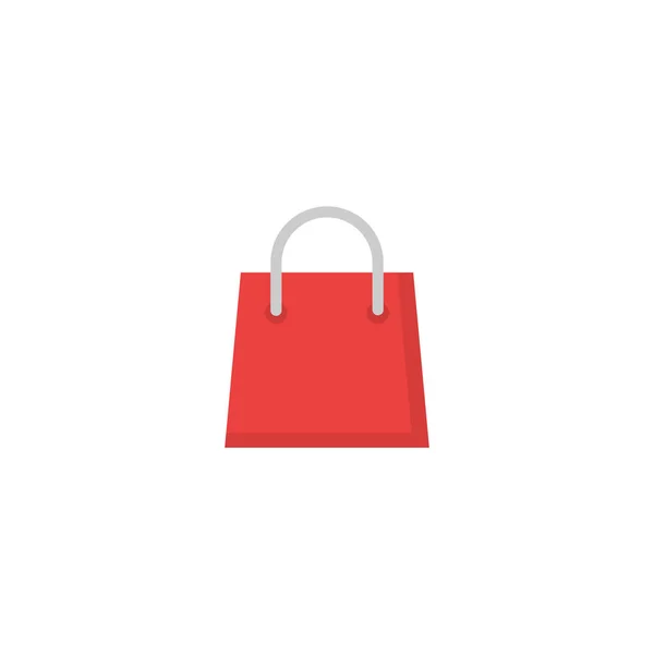 Shopping Bag Ikon Flat Design Vektor Illustrationenkel Vektor Ikon — Stock vektor