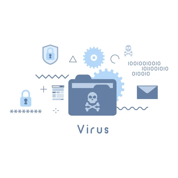 Conceptos Icono Virus Concepto Ilustración Del Vector Viral Icono Vector — Archivo Imágenes Vectoriales