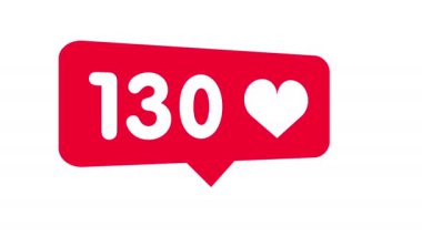 Sosyal medya düğmesi sayacı yükseliyor. luma matte ile animasyon. 