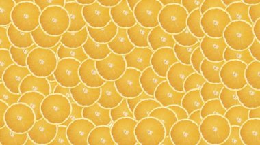 portakal dilimleri. Portakal dilimleri, portakal dilimleri. Yapı 4K Video hareketli animasyon..