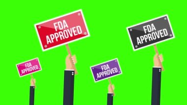FDA işaret animasyonunu onayladı. 4K hareket canlandırması.