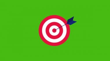 Hedef Düz Canlandırma Simgesi projeniz ve video 4K animasyonu için kullanılabilir.