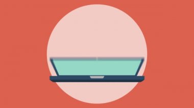 Bilgisayar animasyon yüklüyor, daire .4K video görüntü animasyonu yükleniyor. explayner video için kullanılabilir.