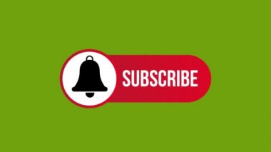 Yeşil ekran arkaplanındaki etiket animasyonuna abone ol. 4K video. Krom anahtar. Açıklayıcı video, web sitesi, tebrik kartları, uygulamalar ve sosyal medya paylaşımları için kullanışlı