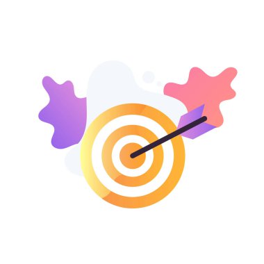 dijital pazarlama stratejisi vektör konsepti, hedef illüstrasyon.