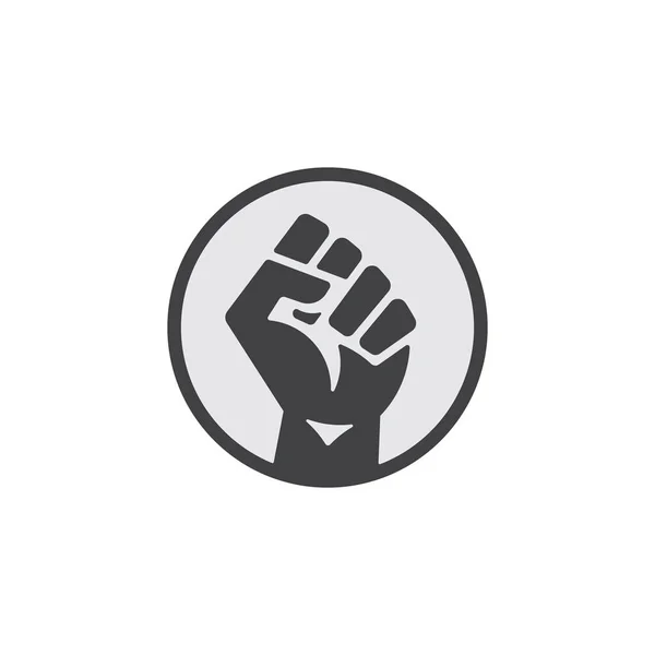 Rebellion Protest Raised Fist Symbol Templat Logo Ikon Web Rancangan - Stok Vektor