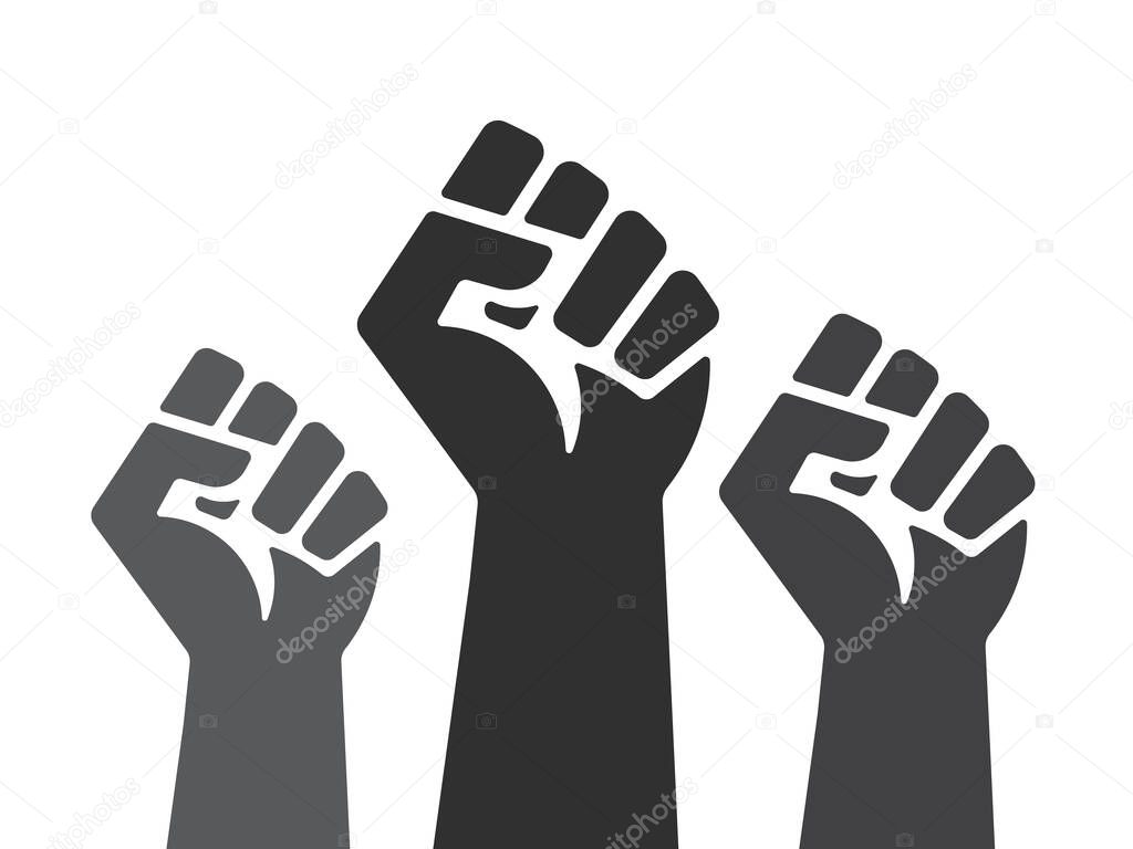 Revolution Protest Raised Fist Symbol. Vector illustration.