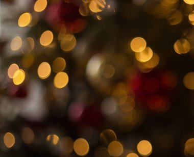 Bulanık arka plan sarı ışıklar, güzel bir Noel, sihirli zaman. Boşluğu kopyala