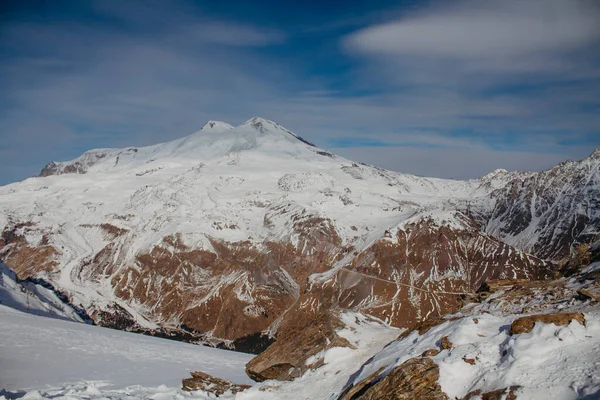 Hermosa Vista Una Montaña Nevada — Foto de Stock