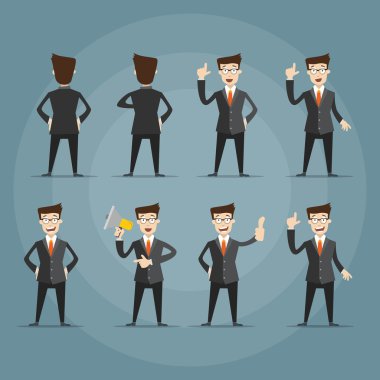 işadamı bir megafon ile