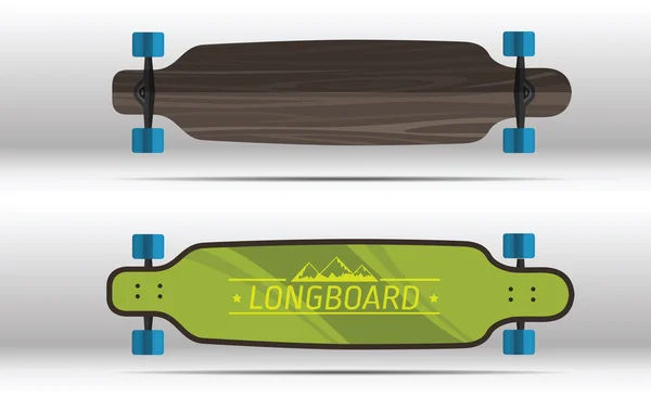 Düz longboards izole gösteren resim