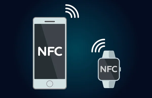 NFC kavramı düz simgesi