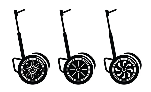 elektrikli scooter üzerinde beyaz izole Self Dengeleme