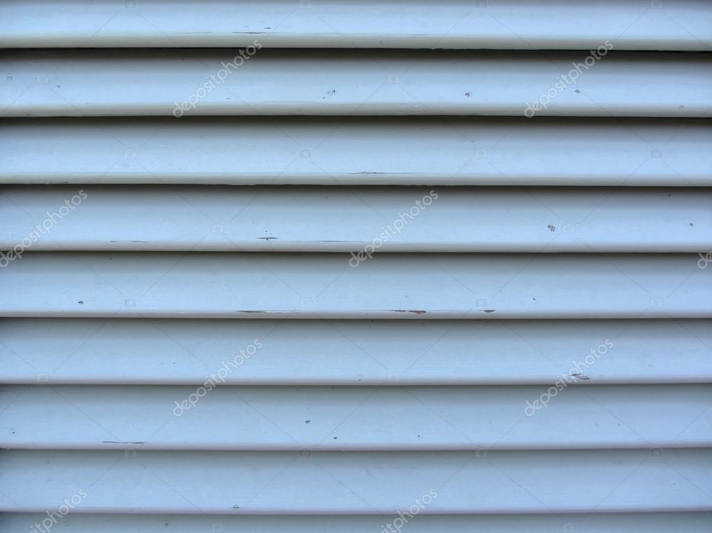 Old jalousie window with wooden slats gray painted texture — Stock