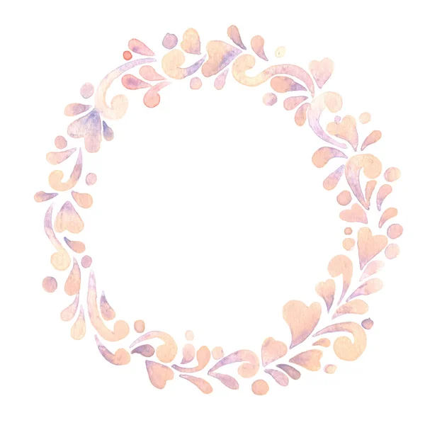 Baby Pink Heart Abtract Ivy Plant Wreath Decoration Wedding Events — Stock Photo, Image