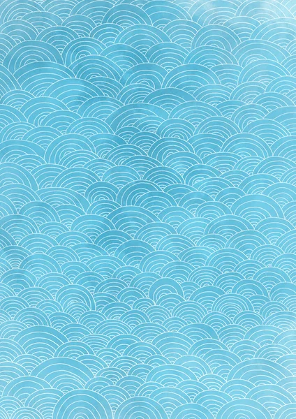 Aqua teması üzerine dekorasyon için çizgi eğrisi okyanus dalgası arka planı.