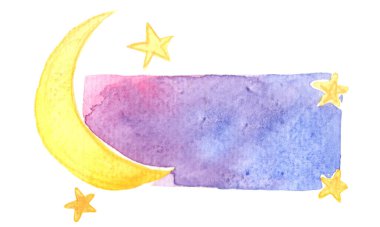 Ay ve yıldız romantizm gecesinde gökyüzü bayrağı Gece partisinde ve ramazan festivalinde dekorasyon için.