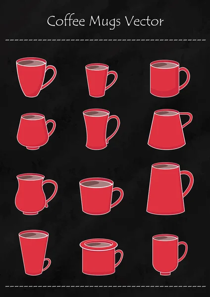Rahatlama Kafe Çömlek Teması Üzerine Dekorasyon Için Kupa Fincan Kahve — Stok Vektör