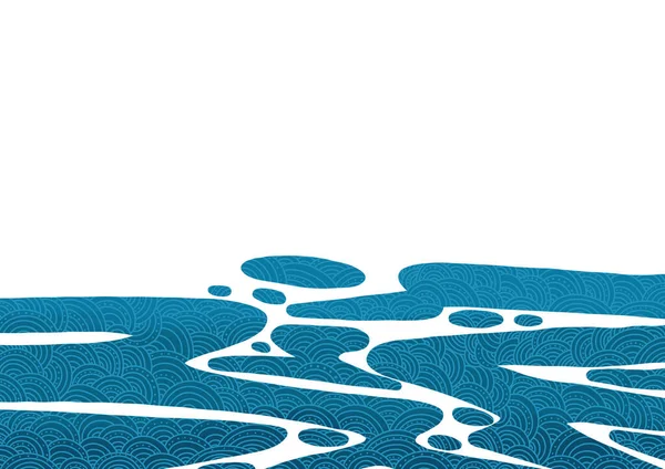 Superfície Água Com Textura Onda Orieantal Fundo Ilustração Espaço Cópia — Fotografia de Stock