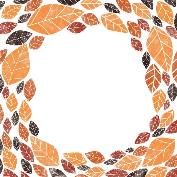 Abstrakte Farbenfrohe Herbstblätterkränze Zur Dekoration Zur Herbstzeit Und Zum Erntedankfest — Stockfoto